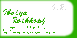 ibolya rothkopf business card
